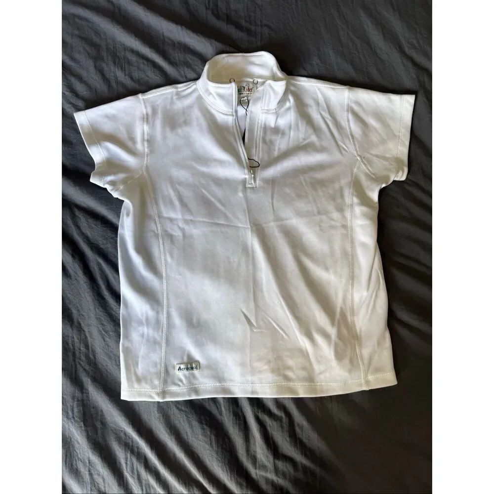 AEROCOOL SHORT SLEEVE SHIRT equestrian riding top SZ L - Picture 2 of 11